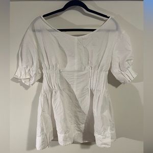 Cos architectural linen/cotton blend top
